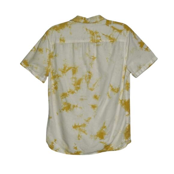 Madewell yellow tie dye short-sleeve Perfect Shirt size small - Picture 2 of 11
